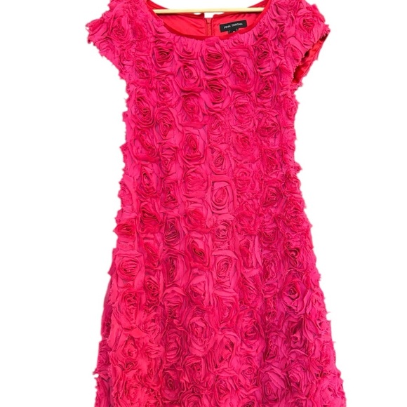 Pink Tartan elevates 3D Rosette Dress - size 6 in very very good cond Vivid! - Picture 1 of 13